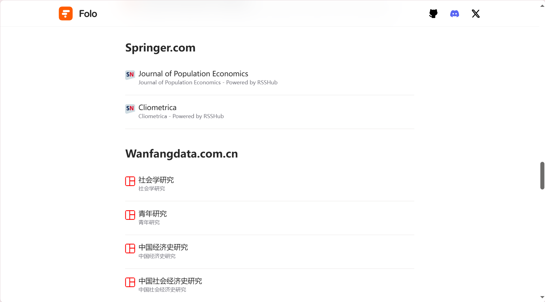 (已废弃 | DEFUNCT) Folo User Page